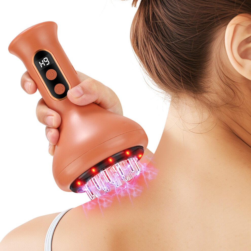 Stoyotu Usb Rechargeable Meridian Brush Body Scraping Massager Microcurrent Vibration Hot Compress Scraping Lymphatic Drainage Machine
