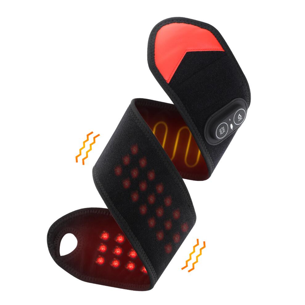 Stoyotu Cordless 660&850Nm Red Light Heating Wrist Guard Vibration Massage Heated Wrist Brace Ankle Wrap Hand Foot Protector Wristband