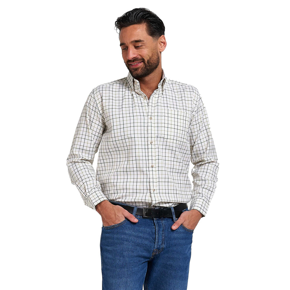 Jack Pyke Mens Countryman Check Long Sleeve Shirt Medium Green