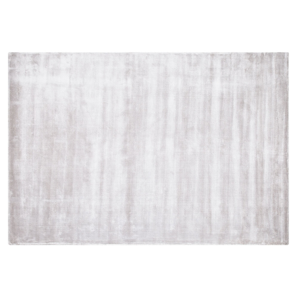 Beliani Rug Gesi Ii Light 140 X 200 Cm Viscose Grey