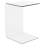 Beliani Side Table LOURDES Tempered Glass Transparent 1