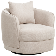 Swivel Armchair ANDALEN Fabric Light Beige