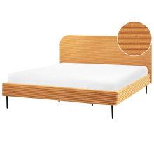 Bed Corduroy FLAYAT 180 x 200 cm (EU Super King) Orange