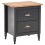 Beliani 2 Drawer Bedside Table SHILLINGTON Pine Wood Brown/ Black 1