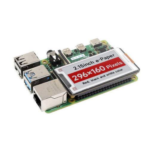 2.15inch E-Paper Display,296x160 Red Black White E-Ink Screen, SPI Interface Module for  Raspberry Pi,Low Power 2