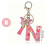 Letter keychain for M style with cute initial pendant 2