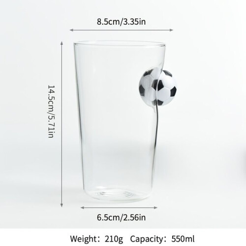Set di bicchieri monoblocco premium (3 pezzi) — Bicchieri e boccali da birra a forma di pallone da calcio 1