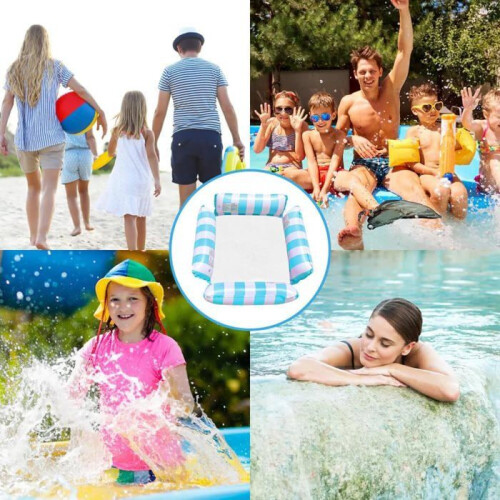 Pool Float, Inflatable Pool Hammock, 4-in-1 Inflatable Hammock, Multipurpose Floating Chair, Blue, 115x115 cm 1