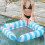 Pool Float, Inflatable Pool Hammock, 4-in-1 Inflatable Hammock, Multipurpose Floating Chair, Blue, 115x115 cm 3