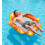 Orange pattern floating pool hammock, foldable inflatable mattress for beach and pool 4