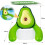 Inflatable floating hammock - Avocado shape - Breathable mesh seat - Built-in armrests 2