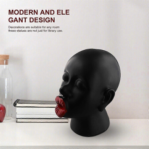 Sculpture de lèvres rouges pour étagère de salon 1