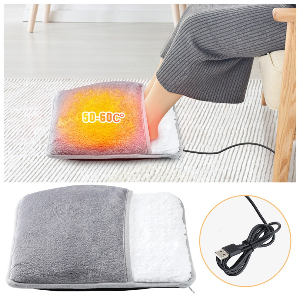 Stoyotu Usb Plug In Foot Warmer Winter Flannel Household Constant Temperature Hand Warmer Heating Pad Flannel Foot Warmer