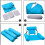 Pool float, blue floating pool hammock, inflatable pool water hammock, cup holder, floating chair, inflatable bed/chair 2