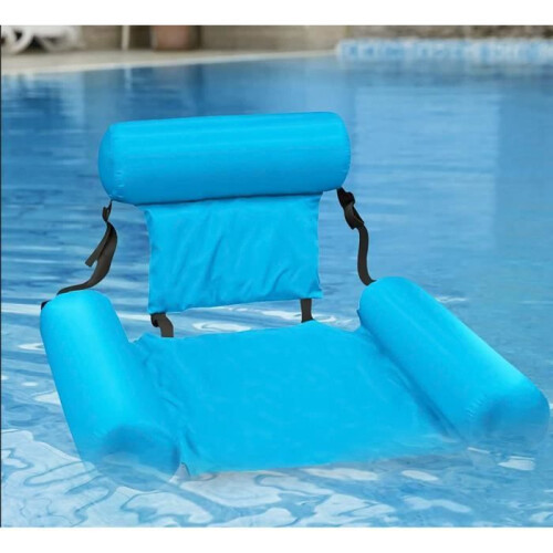 Pool float, blue floating pool hammock, inflatable pool water hammock, cup holder, floating chair, inflatable bed/chair 2