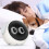 Rechargeable digital children's alarm clock with LED display, night light, and voice control; white 4