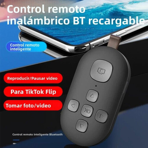 Telecomando Bluetooth ricaricabile a 7 pulsanti compatibile con iPhone e Android, per selfie, foto e video. 1