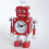 Red robot children's alarm clock, NONE, robot design, light-up eyes, children's clock 4