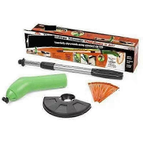 Cordless trimmer edger for garden with extendable handle and protective shield 1