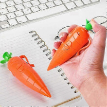 (Eggplant) 60-Second Voice Recorder with Playback & Audio Recorder Pen - Cute Carrot-Shaped Recorder Device, Smooth-Writing Ballpoint Pen