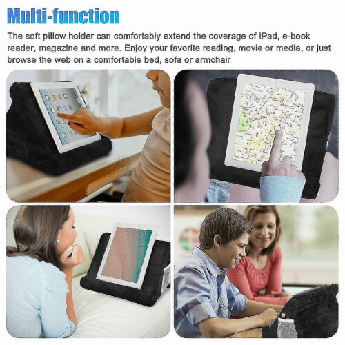 Multi-angle foam holder for tablet and phone on lap 1