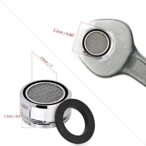 Faucet Aerator, 3pcs Faucet Filter with Sealing Ring for Kitchen, Bathroom (Outer Diameter 24MM) 1