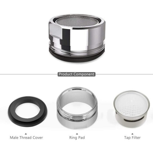 Faucet Aerator, 3pcs Faucet Filter with Sealing Ring for Kitchen, Bathroom (Outer Diameter 24MM) 2