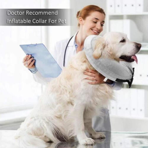 Inflatable Recovery Collar - L - Adjustable - Comfortable - Gray 2
