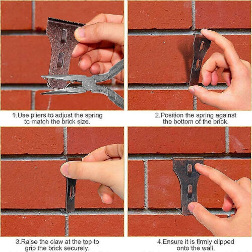 Hanging clips for bricks - 20pcs steel hangers 1