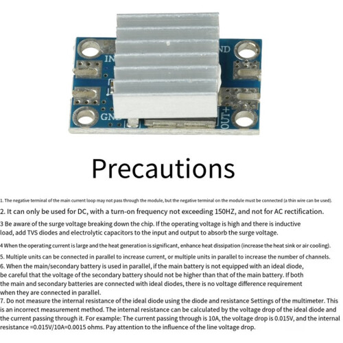 70A High-Current Module  4-90V Wide Voltage Input Solar Anti-Backflow Protection Board for Drone RC BEC System 1