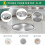 Garbage lid for kitchen with stainless steel swing flap 2