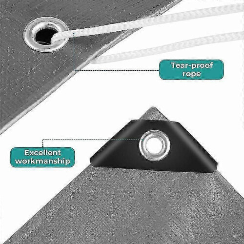 Bâche imperméable pour mobilier de jardin, 2x2m polyéthylène avec œillets 2