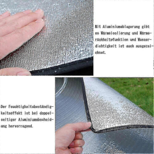 Thermal sleeping mat for camping - Lightweight aluminium insulation floor pad 1