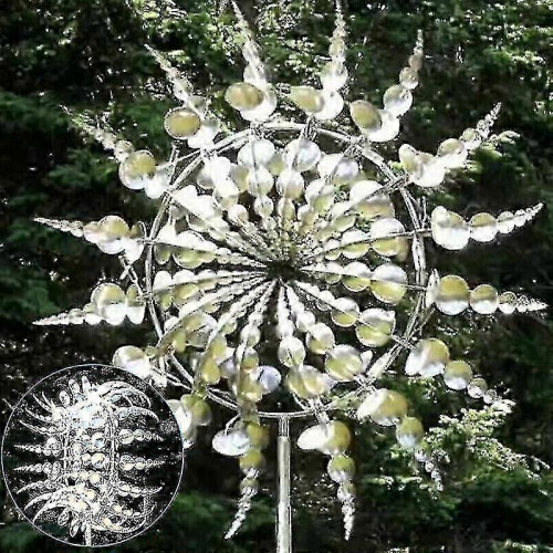 Outdoor wind spinner for courtyard - Decorative metal windmill 2