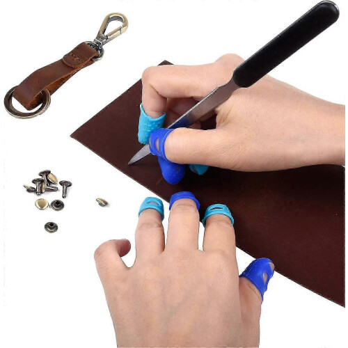 Silicone fingertip grips for paper sorting - 16pcs 4 sizes protector pads 1