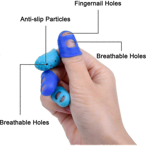 Silicone fingertip grips for paper sorting - 16pcs 4 sizes protector pads 2