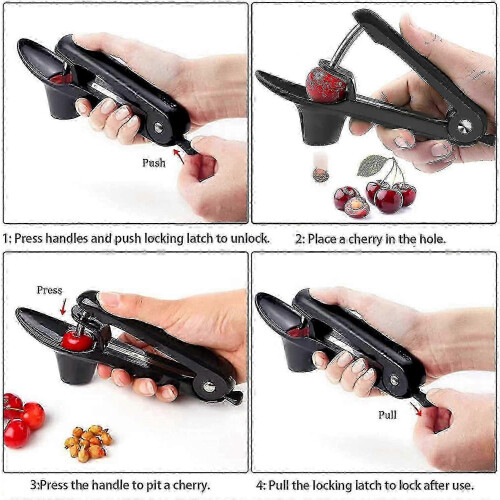 Cherry pit remover for kitchen with ergonomic scoop design 1