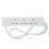 Status STATUS 4 Way Socket Extension Lead, 1m Cable, White (4WS1M20) 1