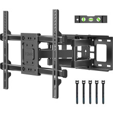 BONTEC TV Wall Bracket for 32-85 Inch LED LCD, Full Motion Swivel Tilt TV Wall Mount, Heavy Duty Dual Arms up to 60kg, Max VESA 600x400mm, Universal