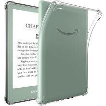 TQQ Clear Case for 6" Amazon Kindle 11th Generation 2024 and 2022, Thin Slim Soft Flexible Silicone TPU Rubber Back Cover Reinforced Edge Corners,Tra