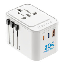 decqle Universal Travel Adapter for International Travel - EU UK US AU JP