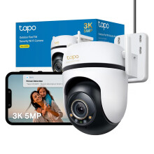 Tapo C530WS Pan/Tilt Outdoor Security Camera, 3K 5MP WiFi Outdoor Camera, 360 Vision Motion Tracking, No Monthly Fee, AI Detection, Starlight Colour