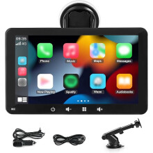 Autolink 7 inch Wireless Apple Carplay & Android Auto Car Play Screen, Portable Car Tablet Smart Screen with Voice Control, Support Mirror Link, GPS