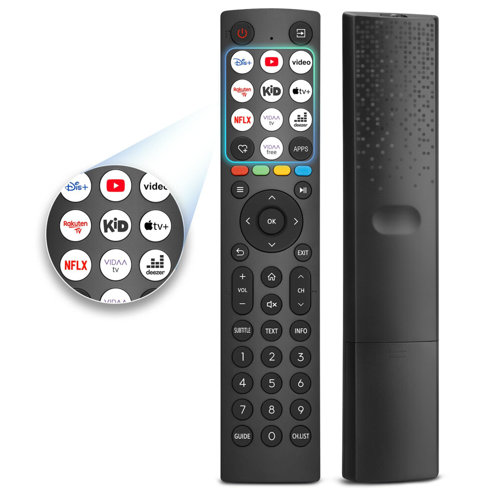 Universal Remote Control For Hisense Vidaa 4K Uhd Fhd Qled Led Lcd Hdtv Smart Tv Remote Replacement Compatible With Hisense Tv 32A4ktuk 43A4k 32A4n 5 5000571632070