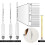 Hydrometer for alcohol content - 3-piece set with thermometer 0-100% 3