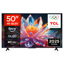 TCL 50T6C-UK 50 Inch QLED 4K HDR TV, Fire TV (Smart TV with Dolby Vision & Atmos, HDR10+, Press & Ask Alexa, 2025 Model)