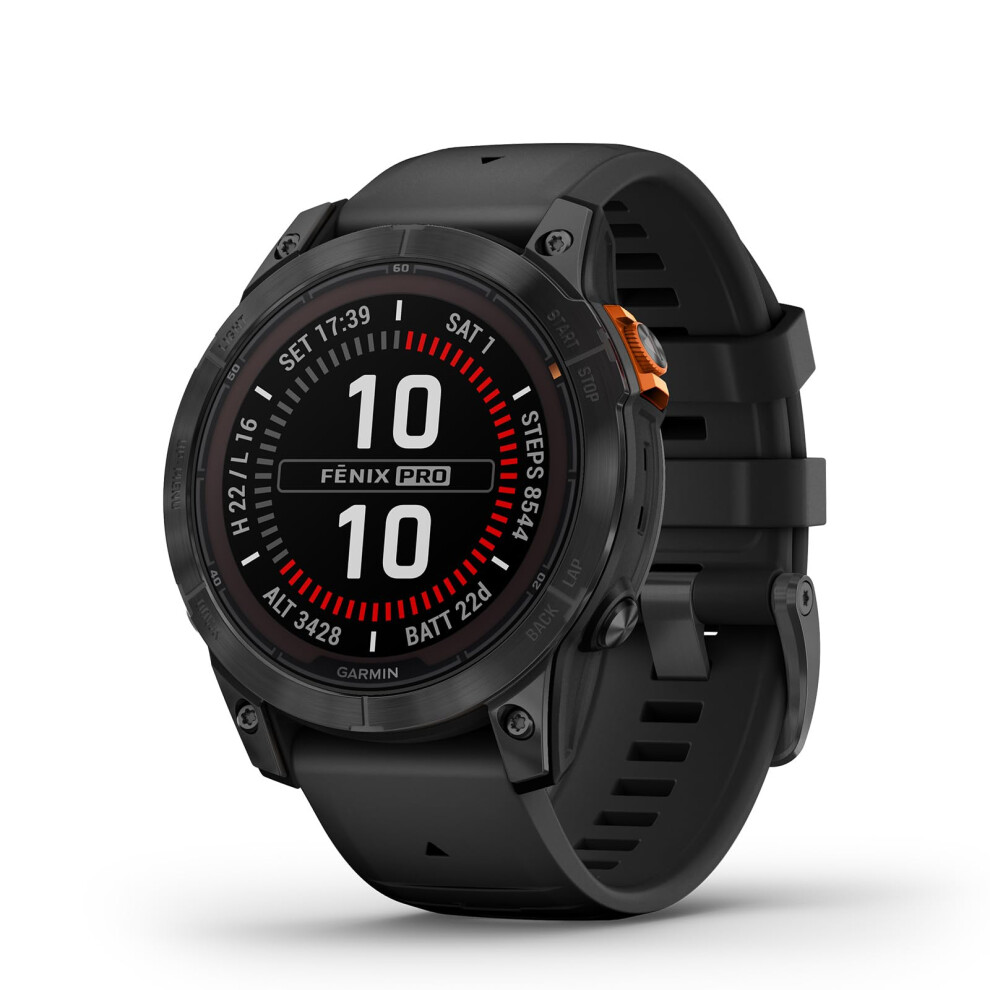 Garmin Fēnix 7 Pro Solar, 47Mm Gps Smartwatch, Multisport, Solar Charging, Advanced Health & Training Features, Touchscreen & Buttons, Up To 22 Days