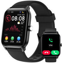 Smart Watch for Men Women, Answer/Make Calls, Alexa Built-in, [1.8" HD Screen] Smart Watches for iPhone/Samsung/Android, Fitness Watch with Heart Rate