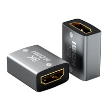 vgggrd 2 Pack HDMI Coupler Female to Female Connector, HDMI Joiner with HDR Support 8K@60Hz / 4K@120Hz / UHD 1080p, Gold Plated HDMI Adapter, High Sp