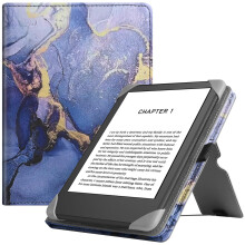 HGWALP Universal Case for 6" eReaders, Folio Leather Stand Cover with Handstrap Compatible with All 6 inch Paperwhite/Kobo/Tolino/Pocketook E-Book Re